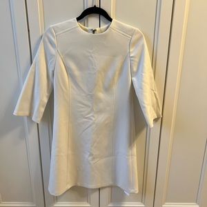 Alice & Olivia white mini dress 3/4 sleeves